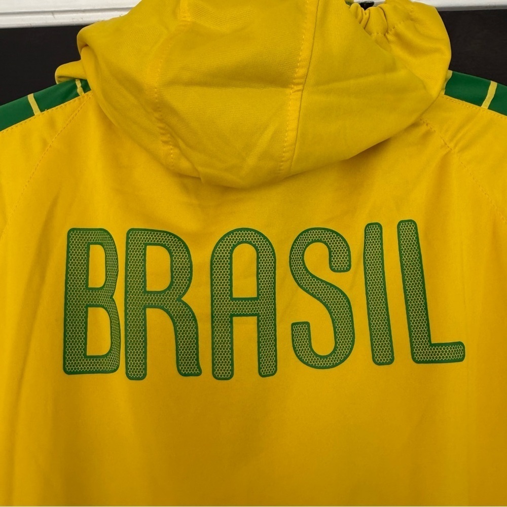 Nike Jacket Soccer Brazil World cup official Men S Yellow removable hoodie - Picture 8 of 16